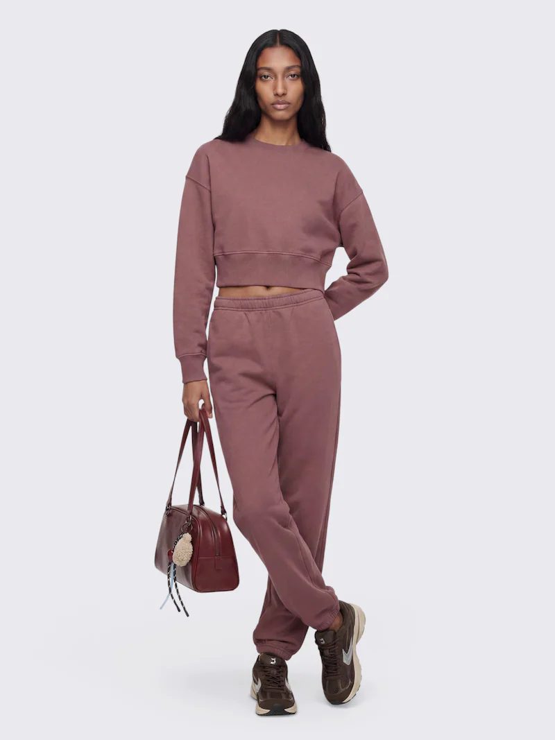 Cropped Sweatshirt and Jogger Set, image 1