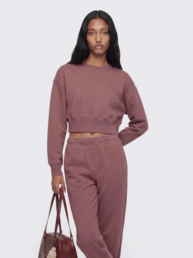 Cropped Sweatshirt and Jogger Set, image 2
